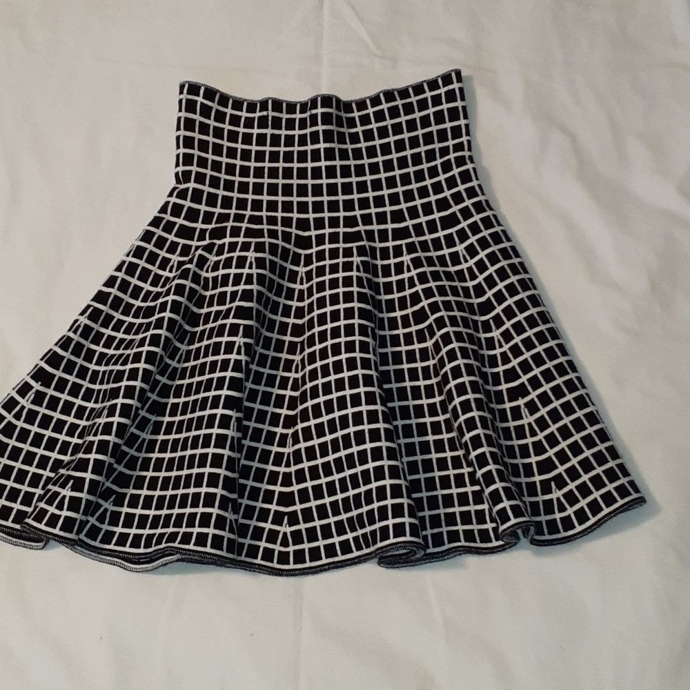 Cache Cache High Waist Circle Miniskirt Squares S - Picture 1 of 5